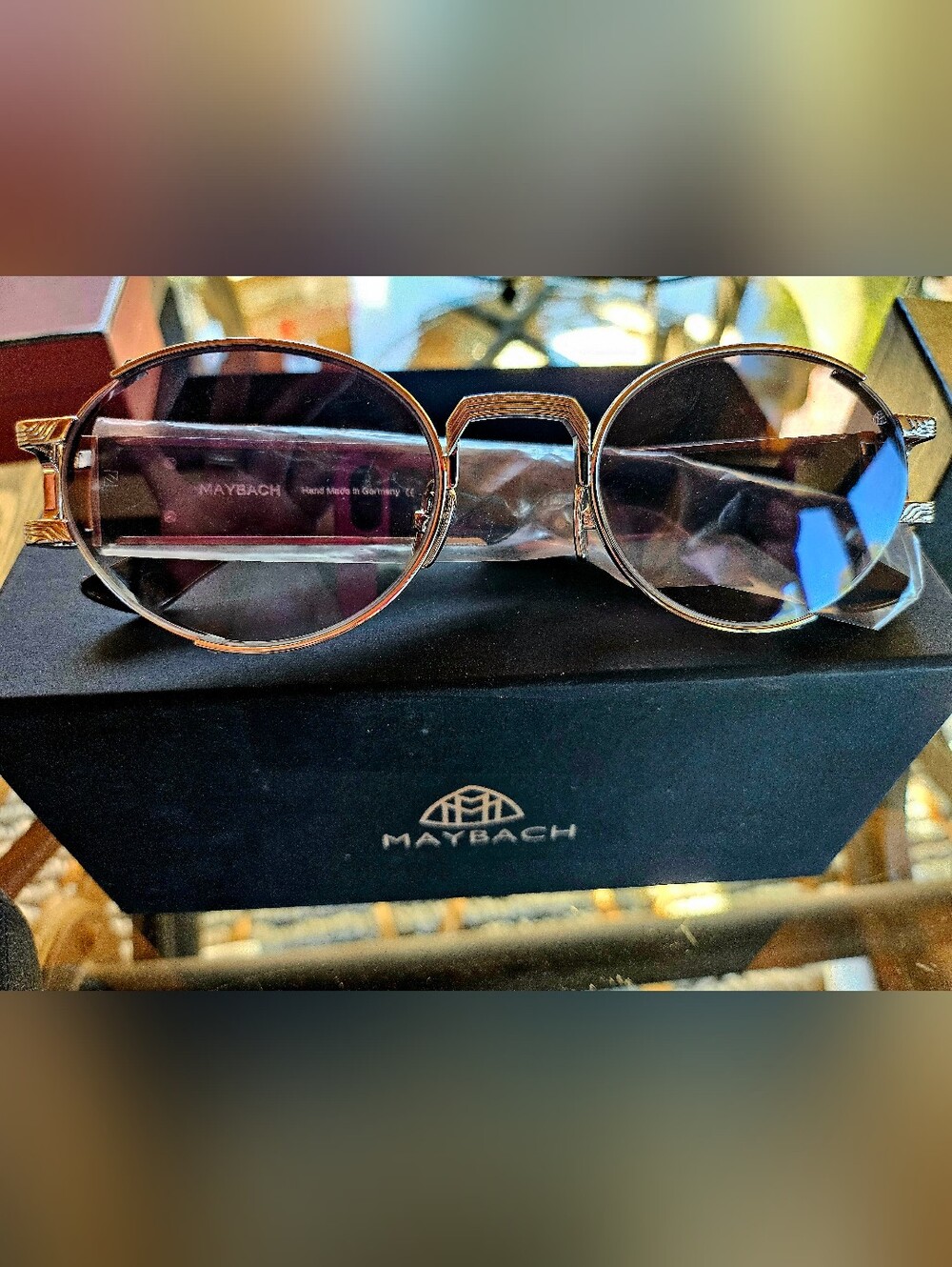 Maybach The Driver I Round Frame Glasses in Silver Frame Hardware Color Like New